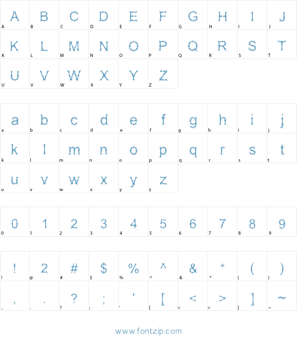 Satan Possessed Font Character